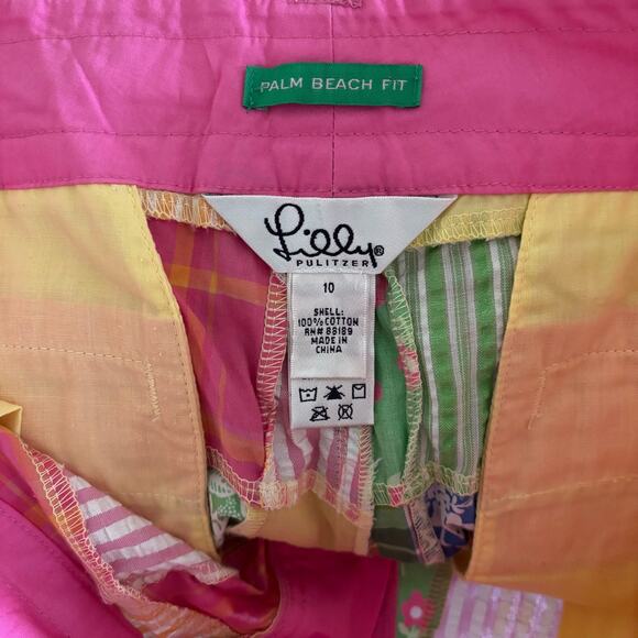 Ladies‎ Lilly Pulitzer palm Beach Fit Patchwork Shorts Sz 10 - Picture 4 of 4